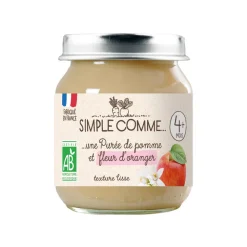 Petit pot pomme et fleur d'oranger bio 125 g