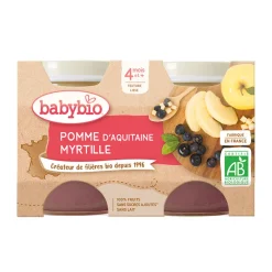 Petit pot pomme myrtille bio - 2x130g