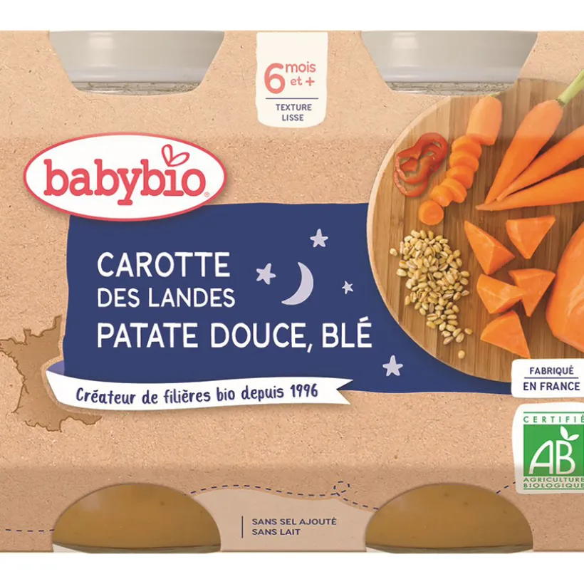 Petits pots de Carotte et Patate Douce 2x200g
