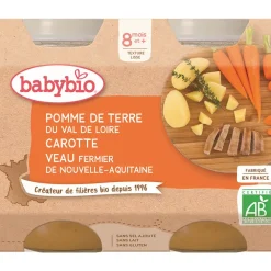 Petits pots de Pomme de terre, Carotte et Veau 2x200g