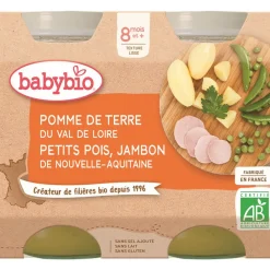 Petits pots de Pomme de terre, Petits Pois et Jambon 2x200g