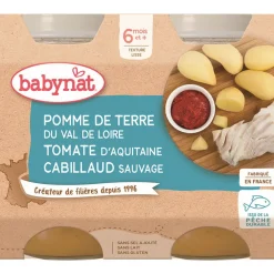Petits pots de Pomme de terre, Tomate et Cabillaud 2x200g