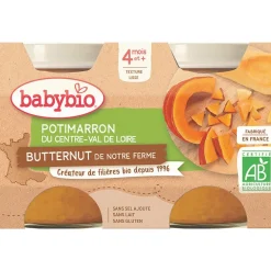 Petits pots de Potimarron vert et Butternut 2x130g