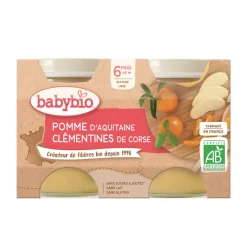 Petits pots pommes d'Aquitaine et clémentines de Corse