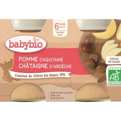 Petits pots sucrés de Pomme et Châtaigne 2x130g