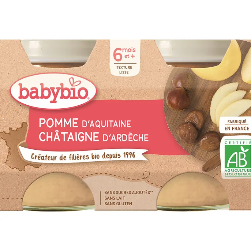 Petits pots sucrés de Pomme et Châtaigne 2x130g