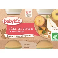 Petits pots sucrés Les Délices des Vergers de nos Régions 2x130g