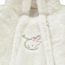 Pilote en sherpa avec capuche fantaisie et moufles amovibles pour bébé fille