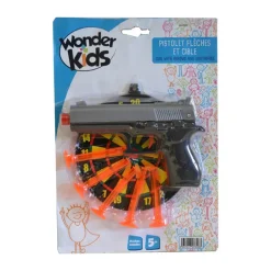 Pistolet à fléchettes ventousées avec cible