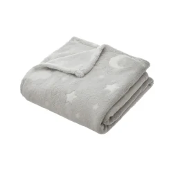 Plaid phosphorescent 125 x 150 cm - Gris