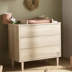 Plan à langer pour commode Paloma aspect chêne sépia