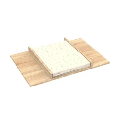 Plan à langer pour commode Seventies aspect chêne doré
