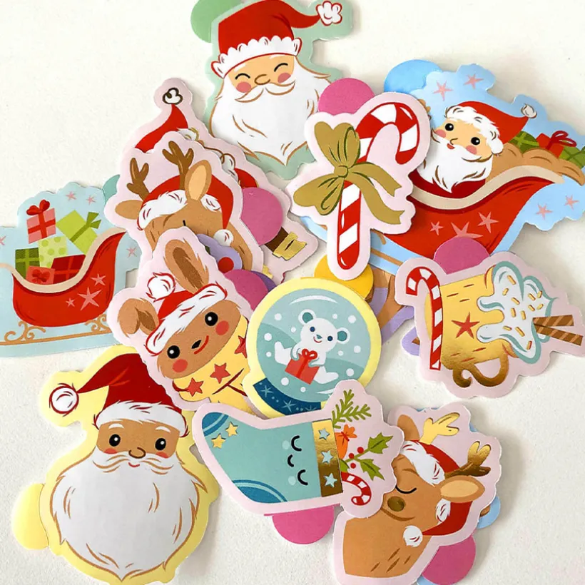 Pochette de 100 gommettes de Noël repositionnables