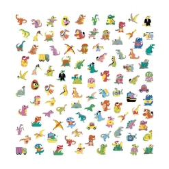 Pochette de 100 gommettes Dinosaures