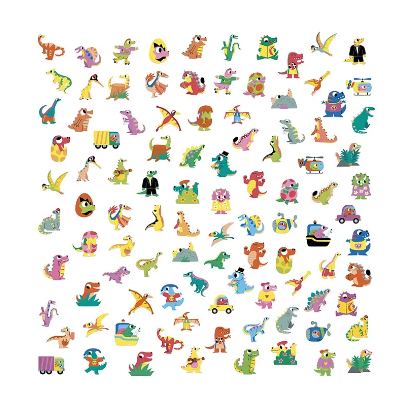 Pochette de 100 gommettes Dinosaures