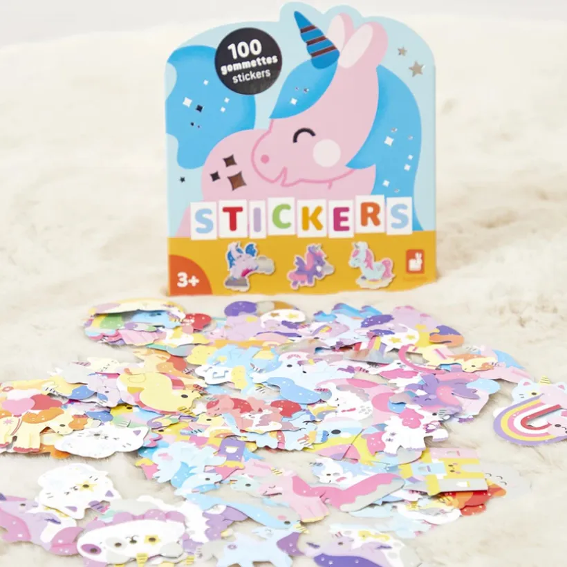 Pochette de 100 gommettes Licornes