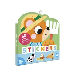Pochette de 50 grandes gommettes Animaux de la ferme