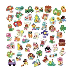 Pochette de 50 grandes gommettes Printemps