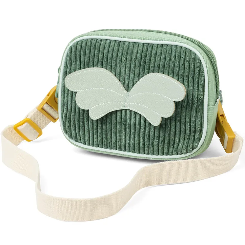 Pochette en velours avec sangle Vert Joe
