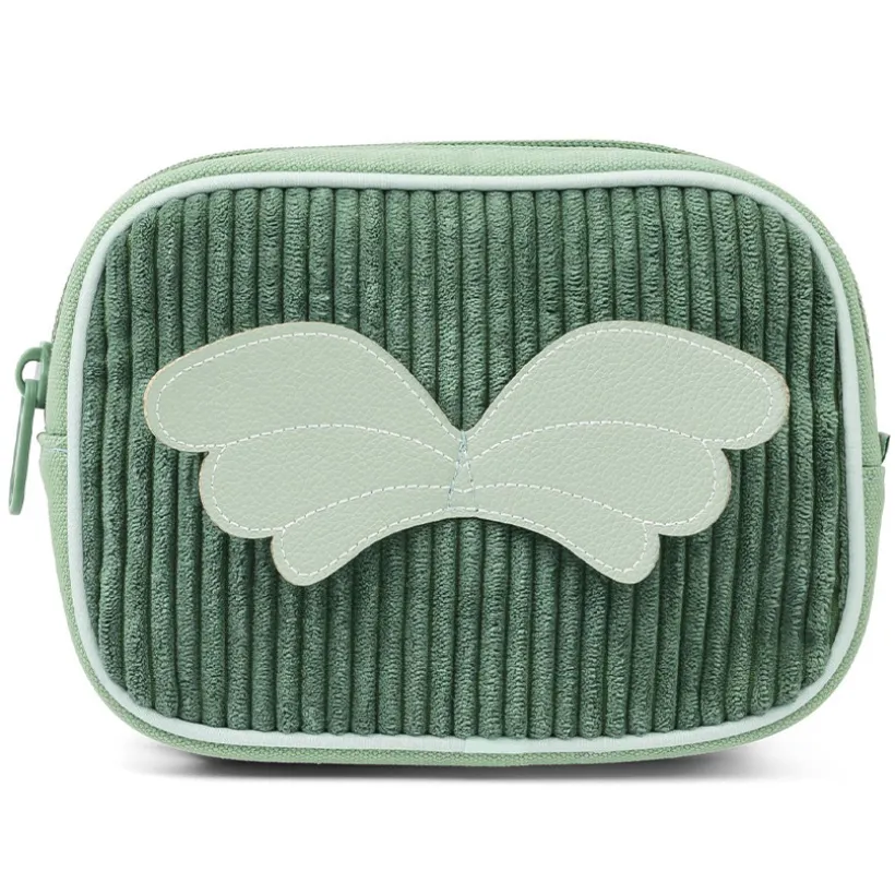 Pochette en velours avec sangle Vert Joe