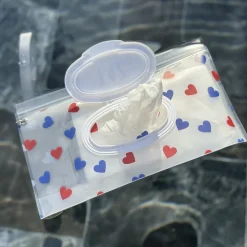 Pochette à lingettes hermétique Cœur