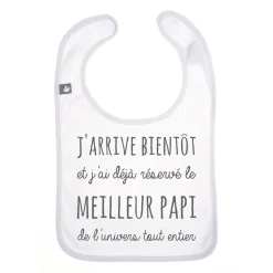 Pochette surprise + bavoir "Le meilleur papi de l'univers"