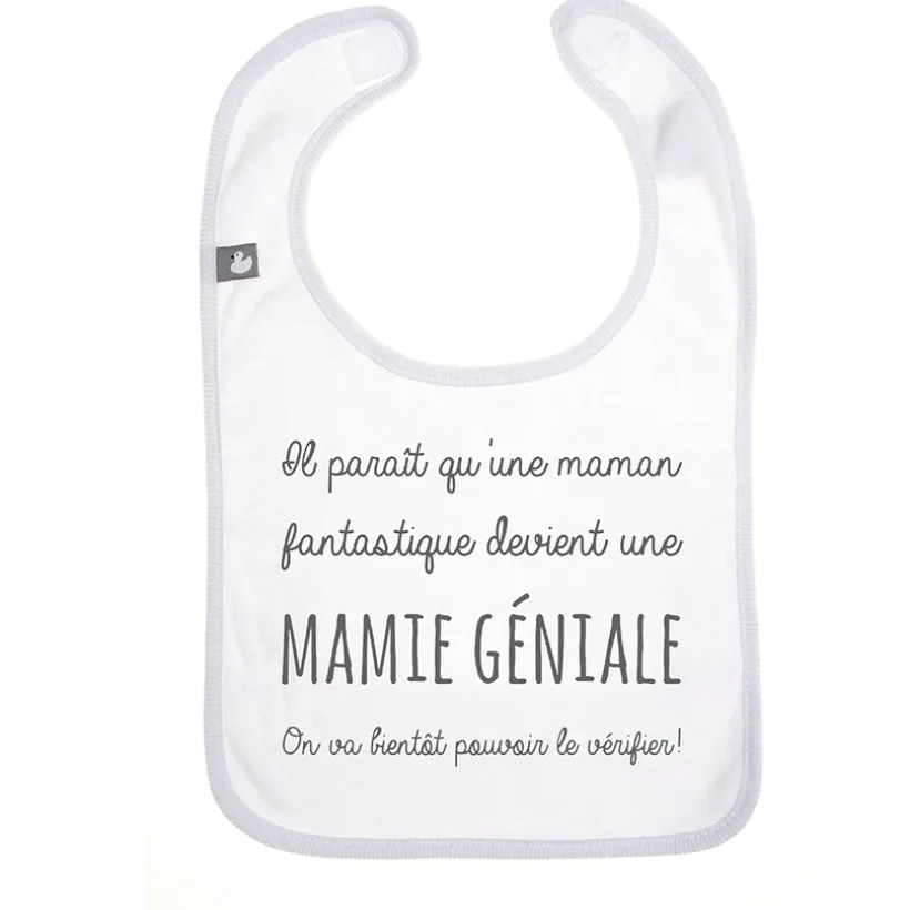 Pochette surprise + bavoir "Une mamie géniale"