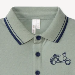 Polo manches courtes brodé scooter pour bébé garçon