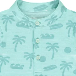 Polo manches courtes col mao imprimé fantaisie pour bébé garçon