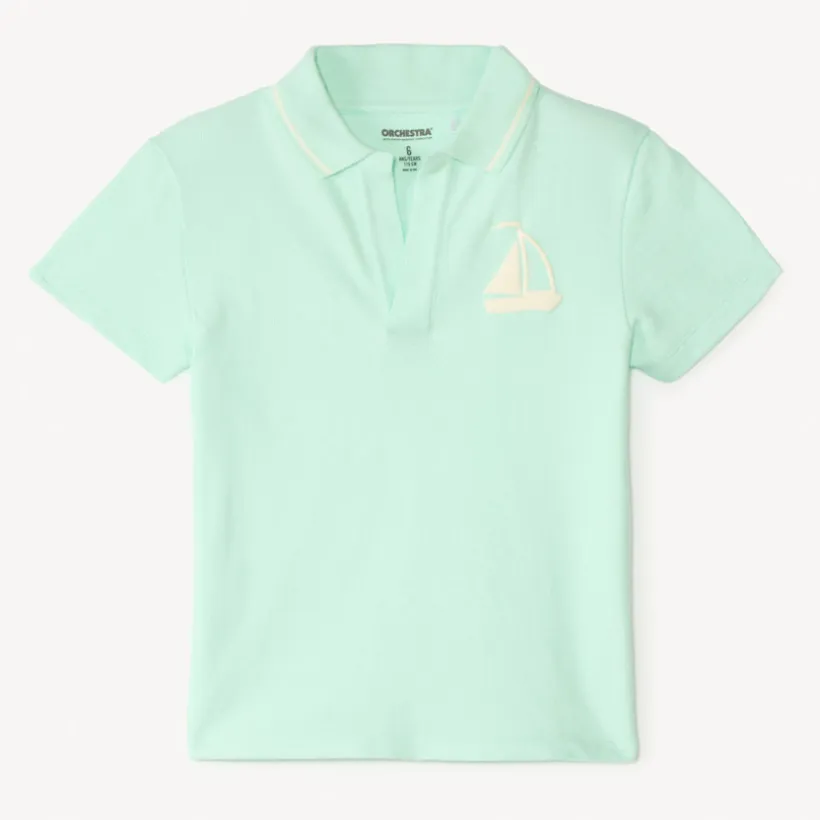Polo manches courtes motifs fantaisie pour garçon