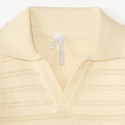 Polo manches courtes tricot fantaisie ajouré pour bébé garçon