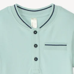 Polo manches courtes uni à col teddy pour bébé garçon