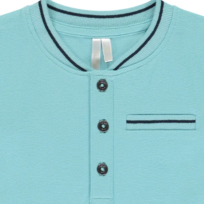 Polo manches courtes uni à col teddy pour bébé garçon