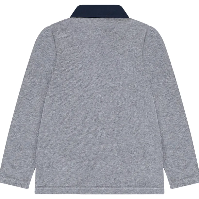 Polo manches longues avec broderie fantaisie pour garçon