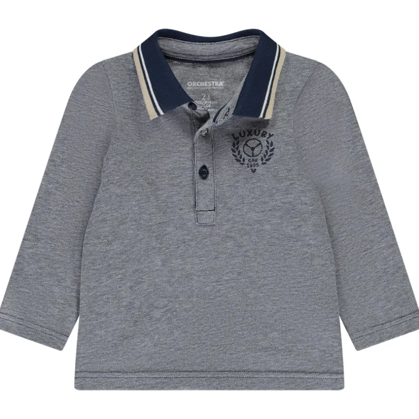 Polo manches longues piqué avec print pour bébé garçon