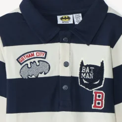 Polo manches longues rayé Batman Warner pour bébé garçon