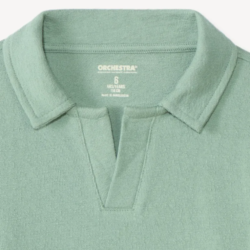 Polo manches longues uni pour garçon