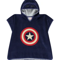 Poncho de bain ludique Captain America Marvel pour garçon