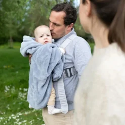 Poncho de Voyage Softy + Jersey Stone 9-36M