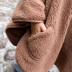 Poncho de voyage - Teddy+Pady jersey - Muffin - 9/36 m