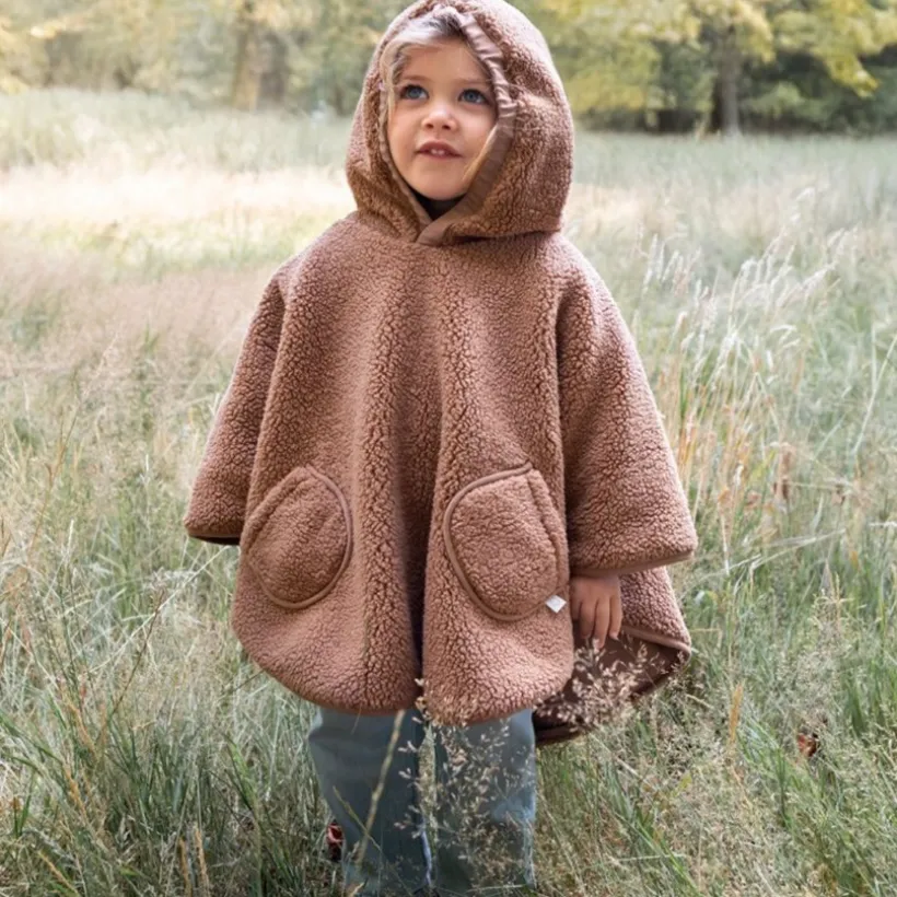Poncho de voyage - Teddy+Pady jersey - Muffin - 9/36 m