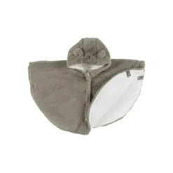 Poncho ludique en fausse fourrure Lapin kaki