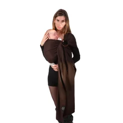 Porte-bébé écharpe tissé sans nœud sling expresso