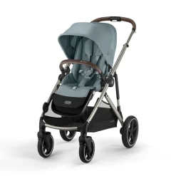 Poussette double avec panier Gazelle S taupe/stormy blue