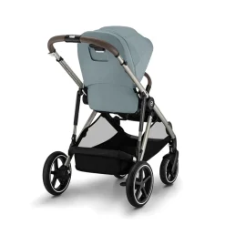 Poussette double avec panier Gazelle S taupe/stormy blue