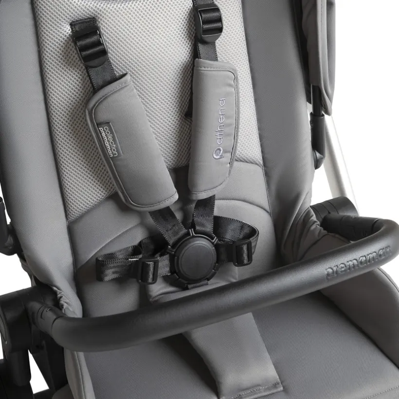 Poussette duo Athéna Xelium + siège-auto i-Prim gris/noir