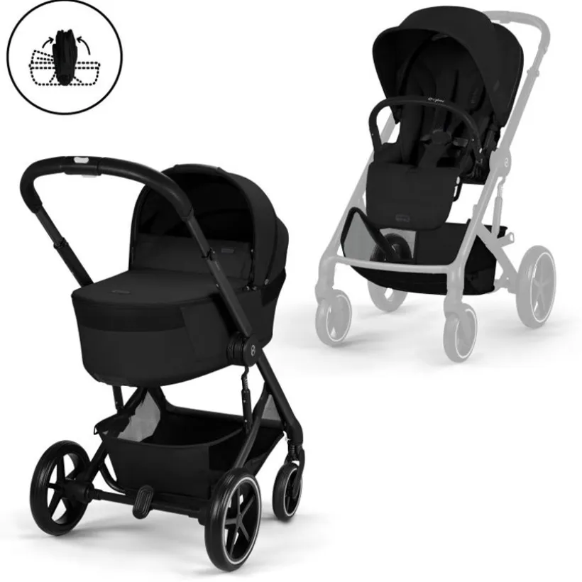 Poussette Duo Balios S Lux 2026 + Nacelle Pliable Moon Black