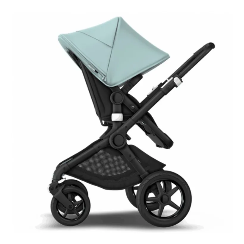 Poussette duo Fox 2 complète - Noir et Bleu Vapeur