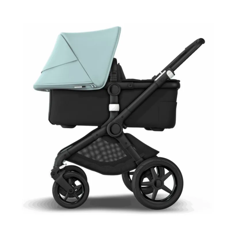 Poussette duo Fox 2 complète - Noir et Bleu Vapeur