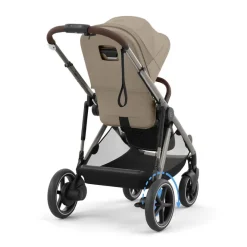 Poussette électrique avec panier e-Gazelle S taupe/almond beige